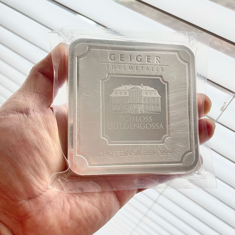 조폐공사. 가이거 1킬로 실버바 와 골드바 16개 교환--1