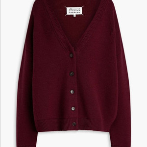 메종마르지엘라 울 버건디 니트 가디건