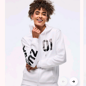 (새상품) 줌바웨어 스팽글 후드 집업 티셔츠