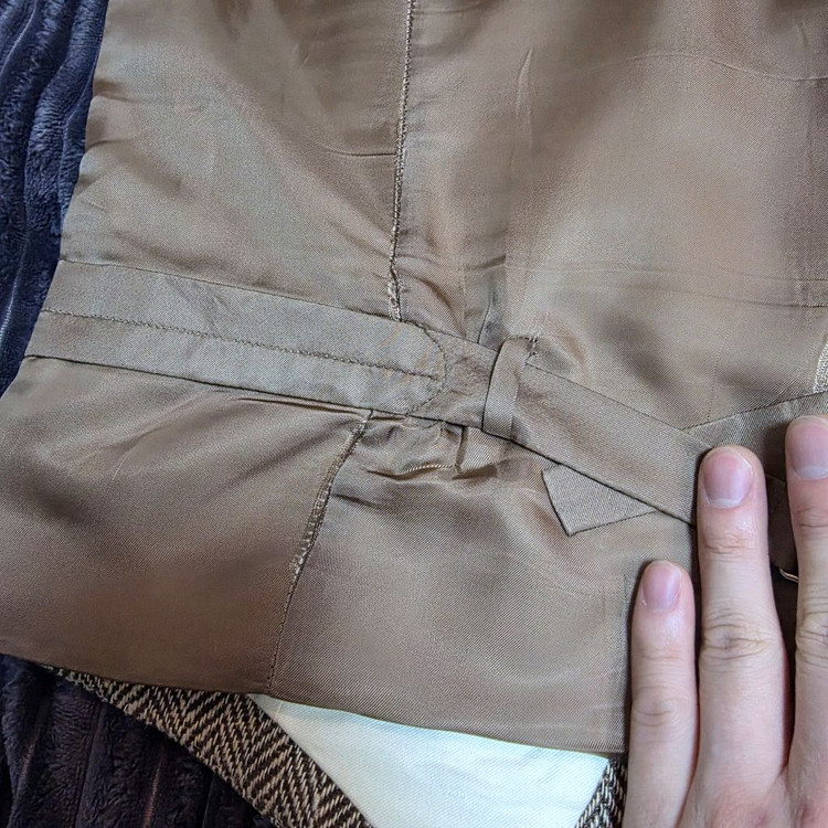 폴로 린넨실크 RL67 헤링본투피스 브라운 자켓 44R 이미지