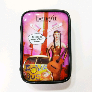[새제품] 베네피트 에나멜 블랙 화장품 파우치 여행용 개비백_0094