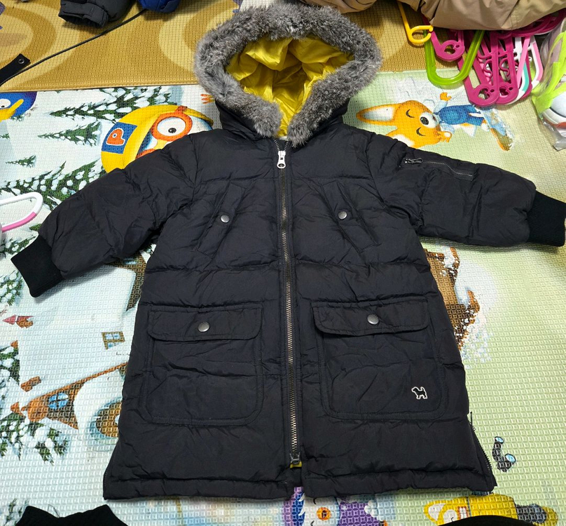 아동 110호 뉴발란스 블루독 구스 오리털 롱패딩 점퍼--3