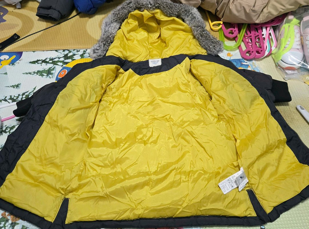 아동 110호 뉴발란스 블루독 구스 오리털 롱패딩 점퍼--5