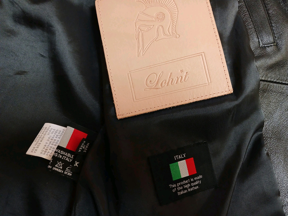 론트(정품) 남성 이태리 양가죽 라이더 자켓 (블랙) (M 95) (상태 최상급)--4
