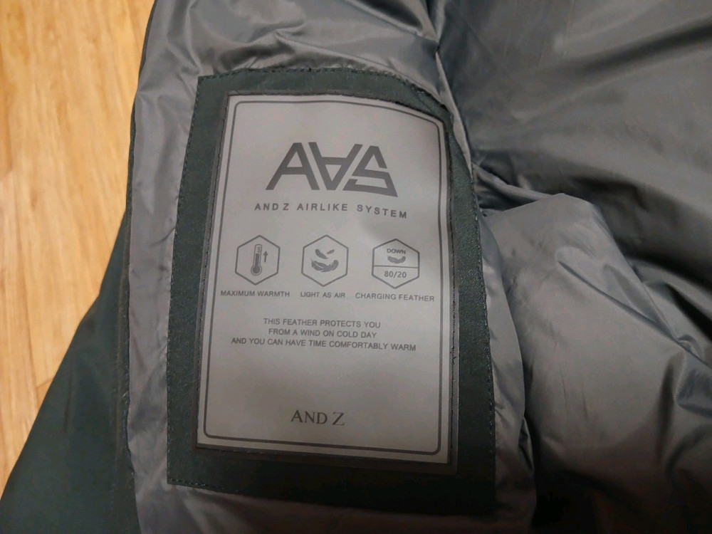 앤드지(점품) 남성 구스 다운 코트 자켓 (카키) (95) (상태 깨끗하고 좋아요)--5
