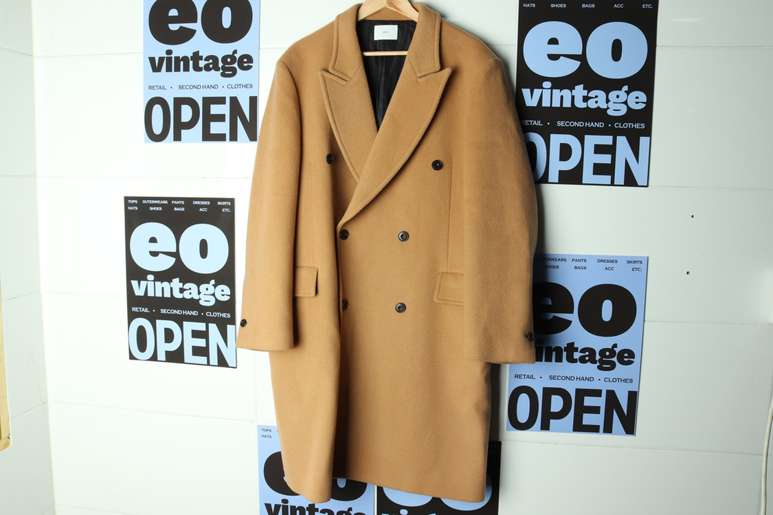 (L-XL) 데호 코트자켓 더플 카멜 놈콤어 아메카지--1