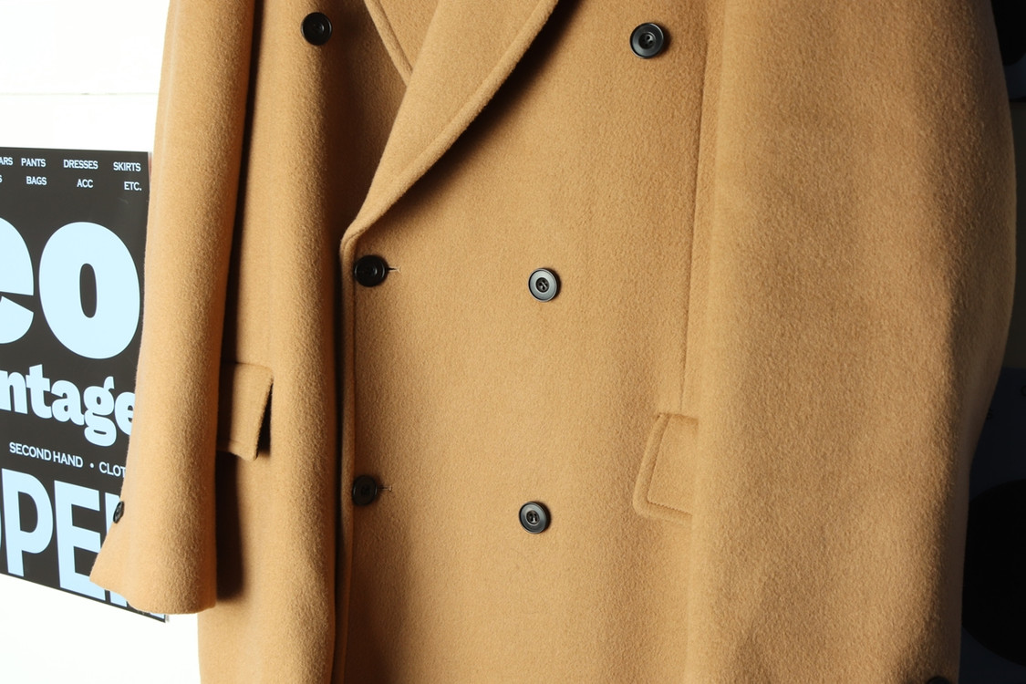 (L-XL) 데호 코트자켓 더플 카멜 놈콤어 아메카지--5