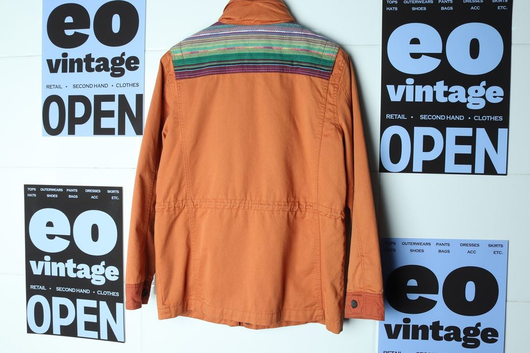 (M-L) 게스 집업 바람막이 점퍼자켓 에스닉 나바호--5