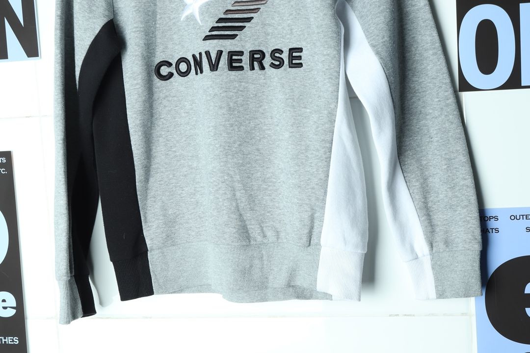 (F) 컨버스 맨투맨 티셔츠 아동 검흰 그레이 이미지