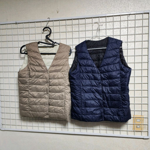 (두벌가격)임블리양면구스패딩베스트(여S)