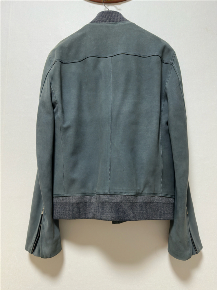 솔리드옴므 양가죽 스웨이드 블루종 48--1