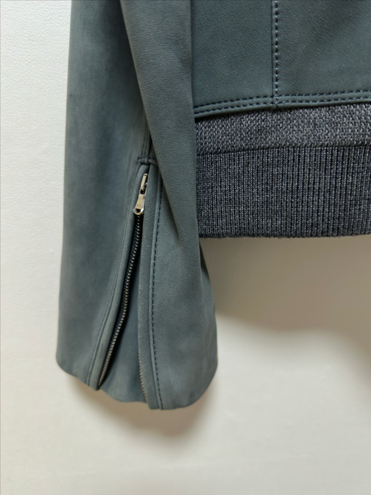 솔리드옴므 양가죽 스웨이드 블루종 48--2