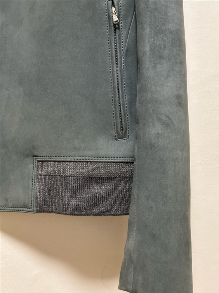 솔리드옴므 양가죽 스웨이드 블루종 48--5