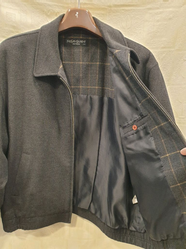 생로랑 남성 모+캐시미어 자켓 점퍼 110--5