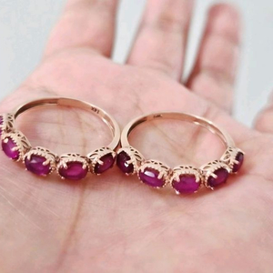 14k루비쌍반지 (16호정도) 천연루비