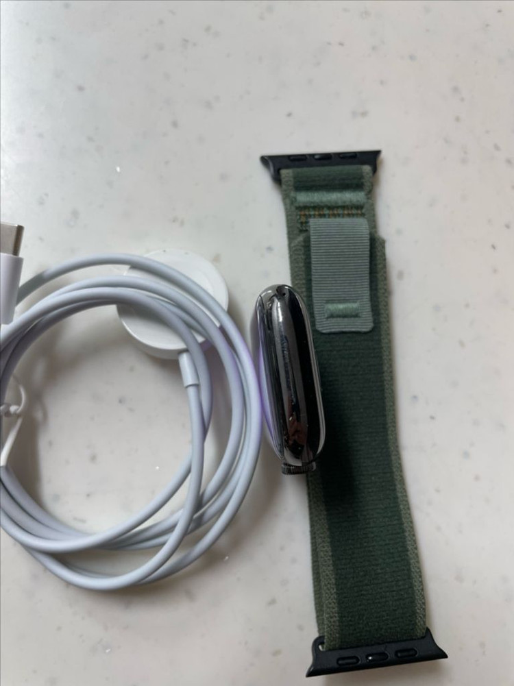 애플워치7스테인리스 45mm 그래파이트 S급--4