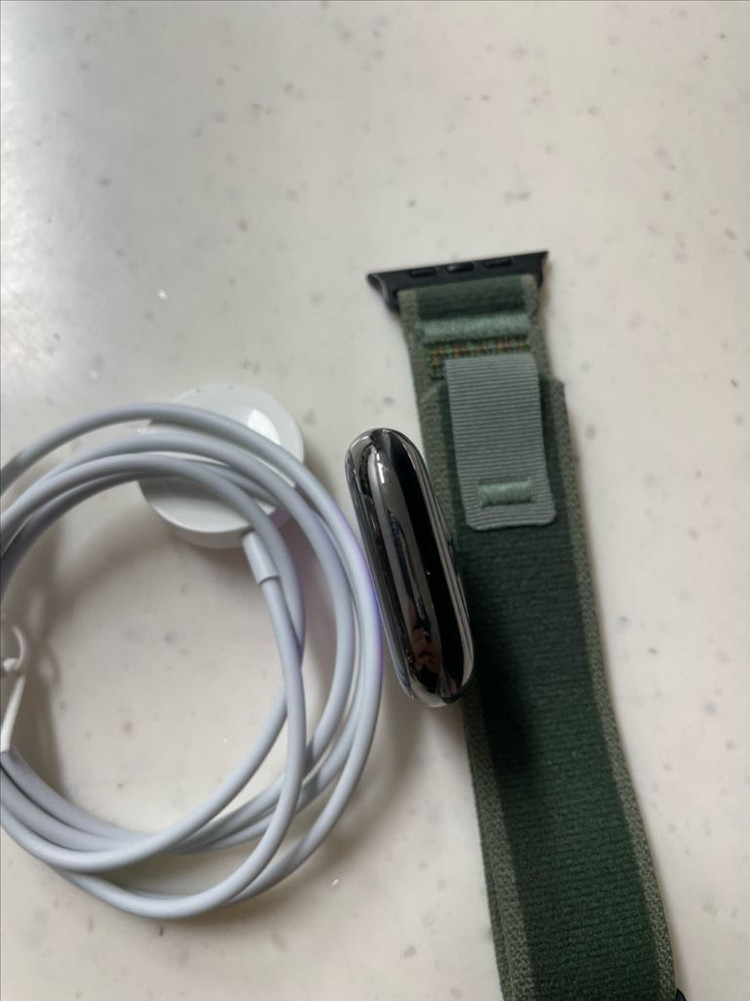 애플워치7스테인리스 45mm 그래파이트 S급--6