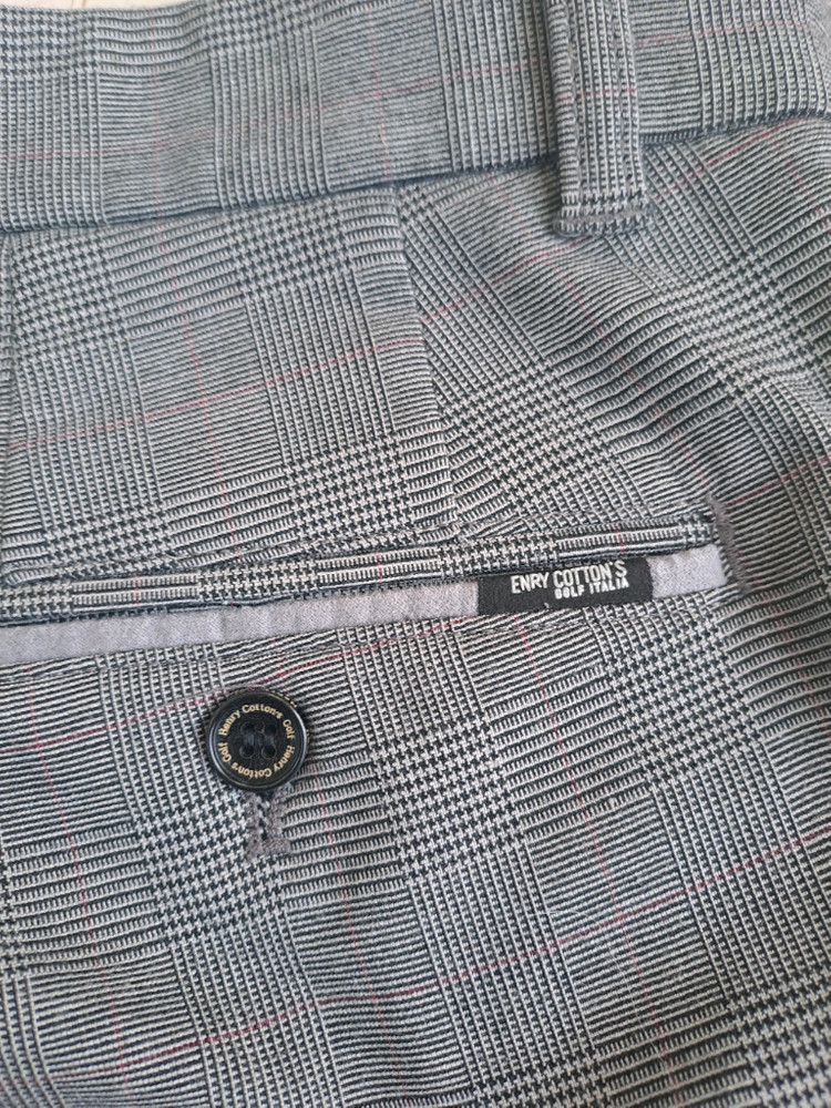 헨리코튼 골프의 체크 바지--4