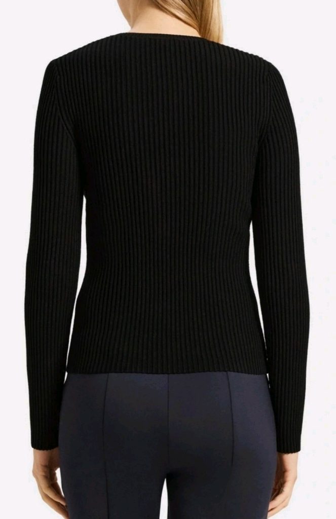 띠어리 탑 크루넥 니트 탑 블랙 P사이즈 이미지