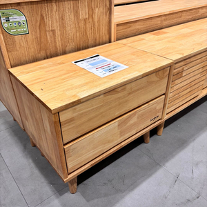 원목 수납장 2단 고무나무 국내생산