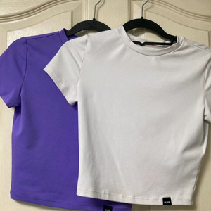 뮬라웨어 크롭 반팔 S사이즈여성용 운동복 크롭 반팔티 2세트