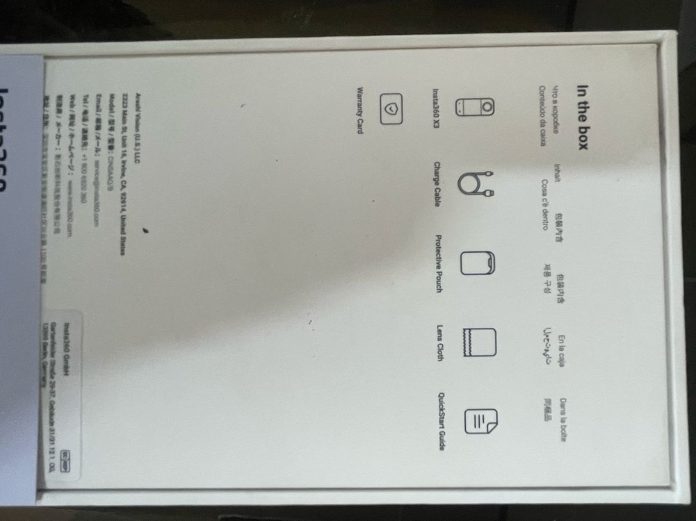 새제품 인스타360 X3 액션캠 풀박스 + 셀카봉 이미지