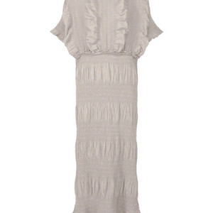 이세이미야케me 플리츠플리즈 슈링크 스트라이프 원피스 3월 라이트그레이