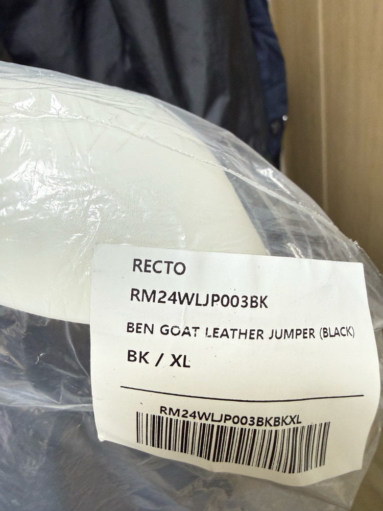 렉토 가죽 BEN GOAT LEATHER 점퍼 블랙 XL--2