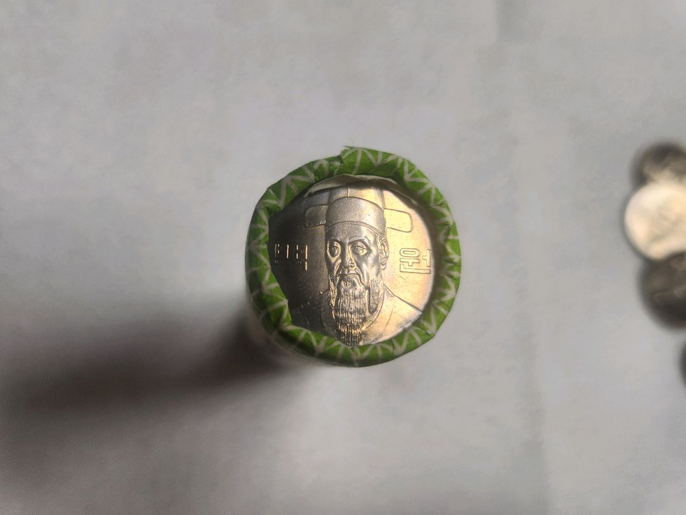 한국은행 현용주화 1987년 100원 주화 1롤 (미사용) 이미지