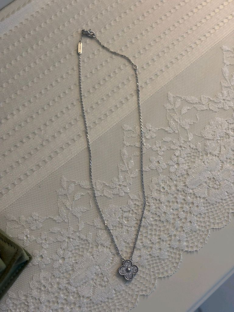 반클리프 빈티지 다이아 목걸이--4