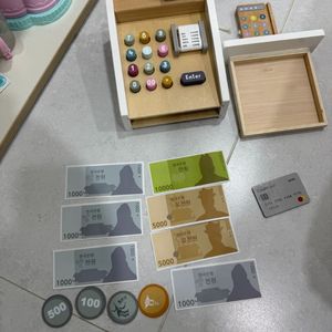 피에스타 원목 계산대 계산기 장난감 / 아기 마트놀이 이미지