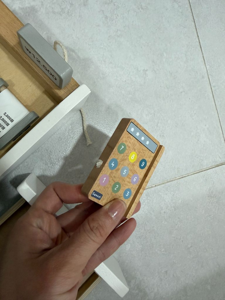 피에스타 원목 계산대 계산기 장난감 / 아기 마트놀이 이미지