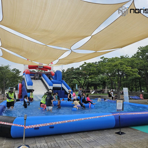 대형 에어바운스 워터슬라이드 공기주입식 물놀이 에어풀장 중고