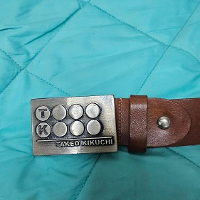 타케오 기쿠치 가죽 벨트