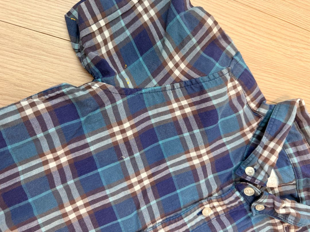 버버리 키즈 카라 여름 시원한 면 체크 티셔츠 110-120 사이즈 정도--1