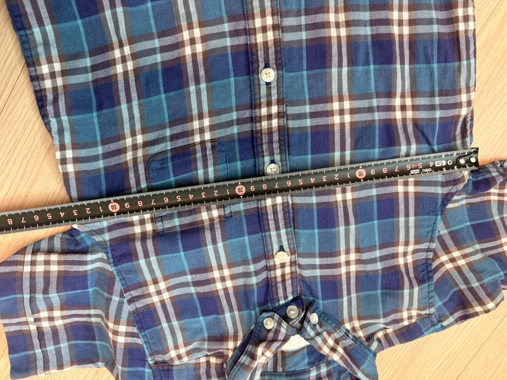 버버리 키즈 카라 여름 시원한 면 체크 티셔츠 110-120 사이즈 정도--5