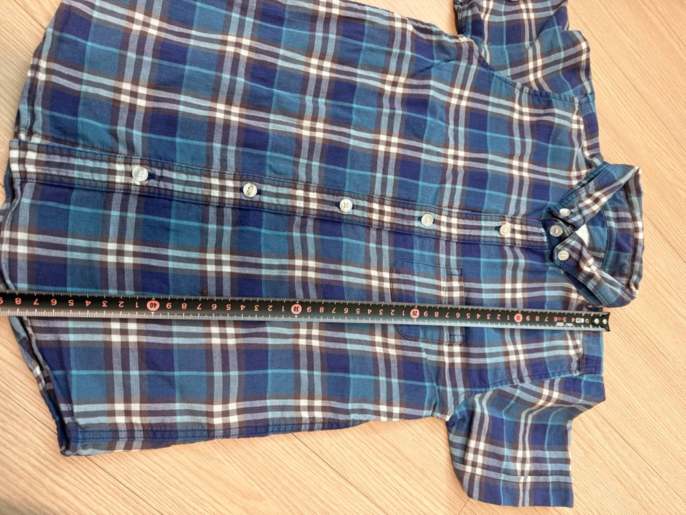 버버리 키즈 카라 여름 시원한 면 체크 티셔츠 110-120 사이즈 정도--6