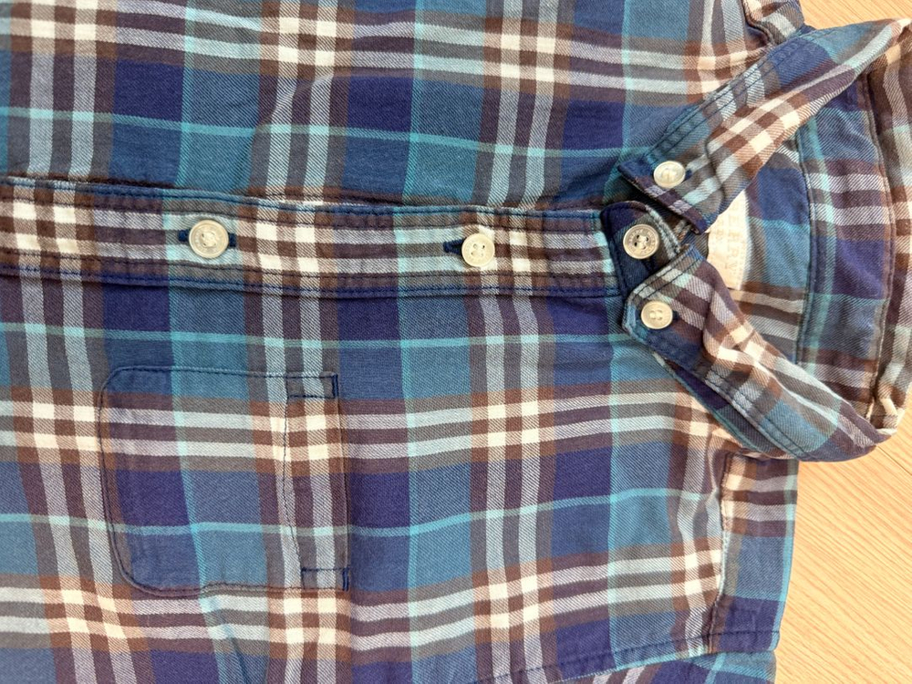 버버리 키즈 카라 여름 시원한 면 체크 티셔츠 110-120 사이즈 정도--8