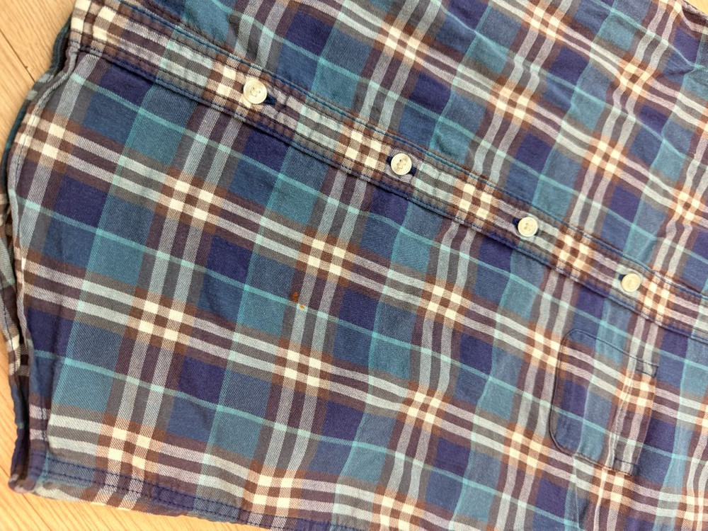 버버리 키즈 카라 여름 시원한 면 체크 티셔츠 110-120 사이즈 정도--9