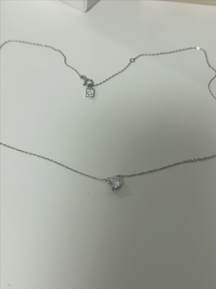 넘버링 실버 목걸이--1