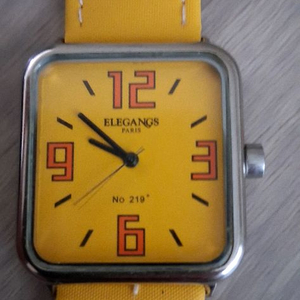 빈티지 엘레강스 옐로우 여성시계