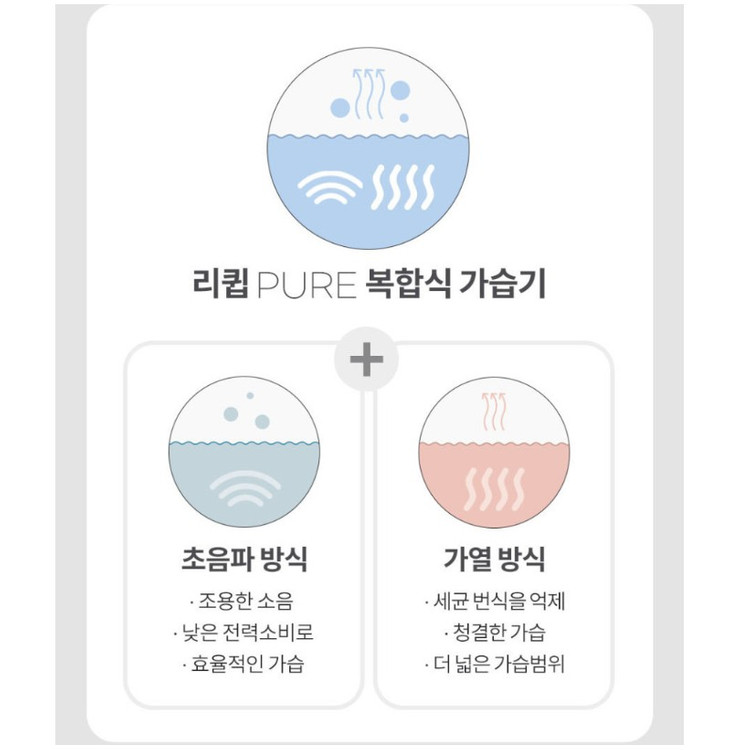 리큅 퓨어 복합식 초음파 가열식 가습기--2
