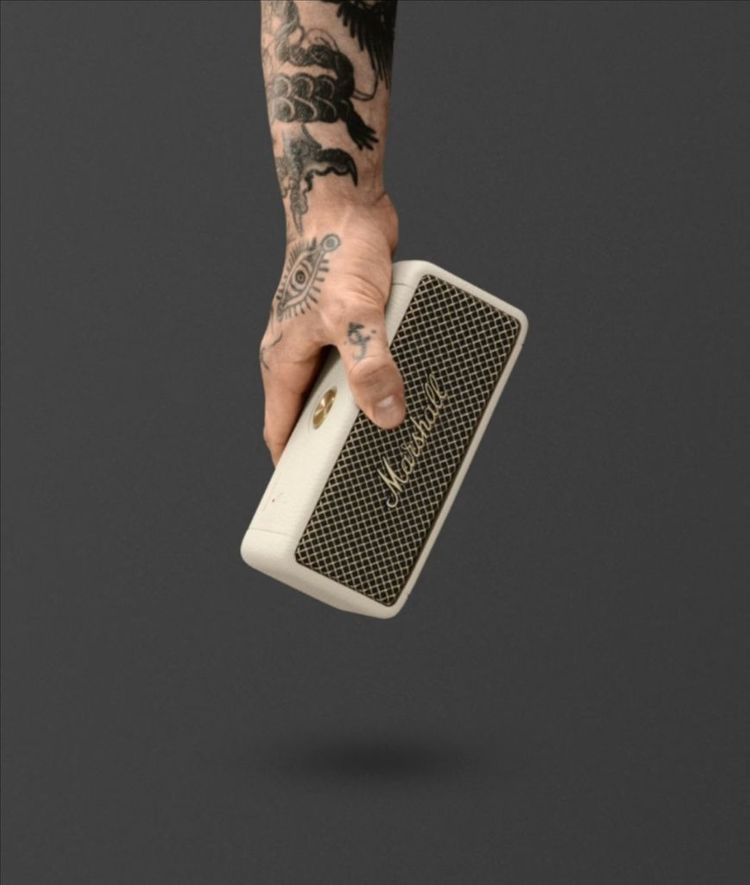 (미개봉 새상품)마샬 엠버튼 2 크림색 블루투스 스피커 정품--4