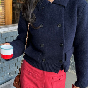 라밤바룸 더블 니트자켓 (네이비-1) 새상품