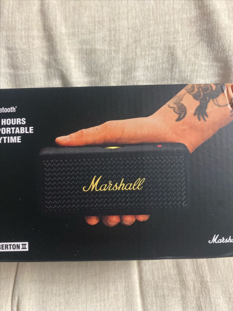 (미개봉 새상품) 마샬 엠버튼 2 블랙 블루투스 스피커 정품--5