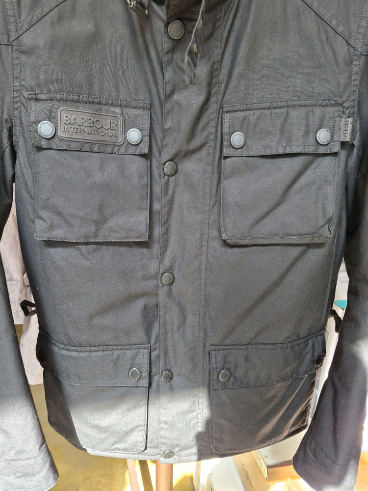 바버 왁스 블랙 자켓.S(95).거의새것.--2