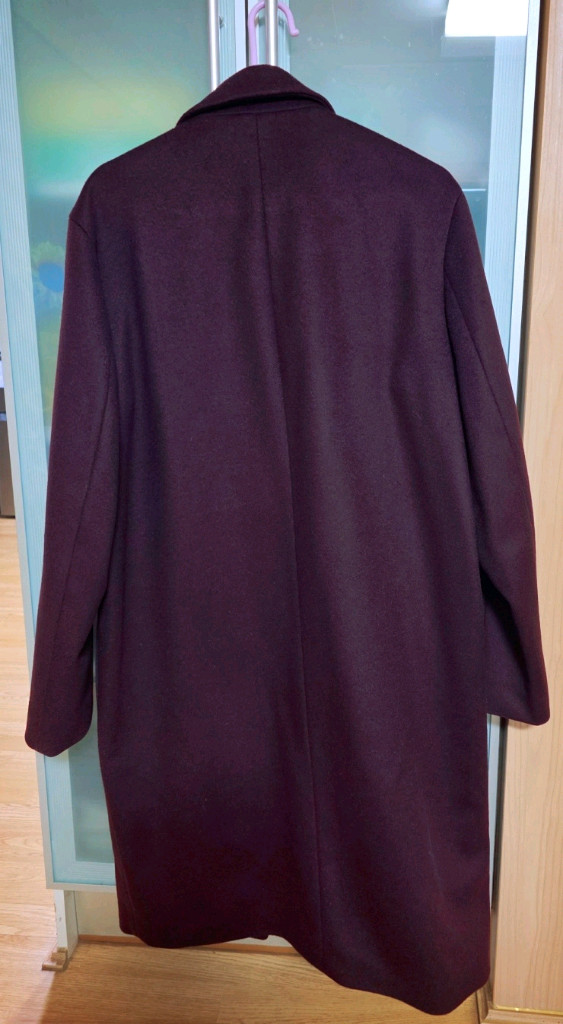 무신사 IN SILENCE 남성 버건디 코트 판매합니다--2