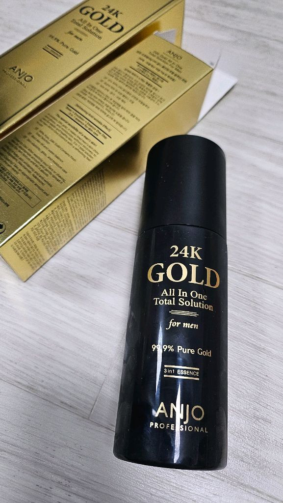 [올인원 화장품] 앙쥬 24K 골드 올인원 에센스 포맨 새상품 / 화장품/로션+스킨+에센스/남성 화장품--6