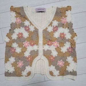 급처새상품!바닐라비 꽃뜨개 니트조끼베스트 리즈리사st레니본st오즈세컨st