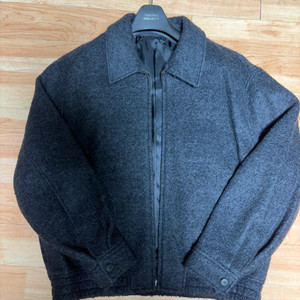 무신사스탠다드 울 블렌드 부클 블루종 자켓xl